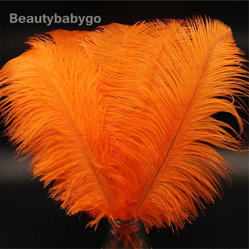 

Перья оранжевые окрашенные Страус, 45-50 см, 200 шт.