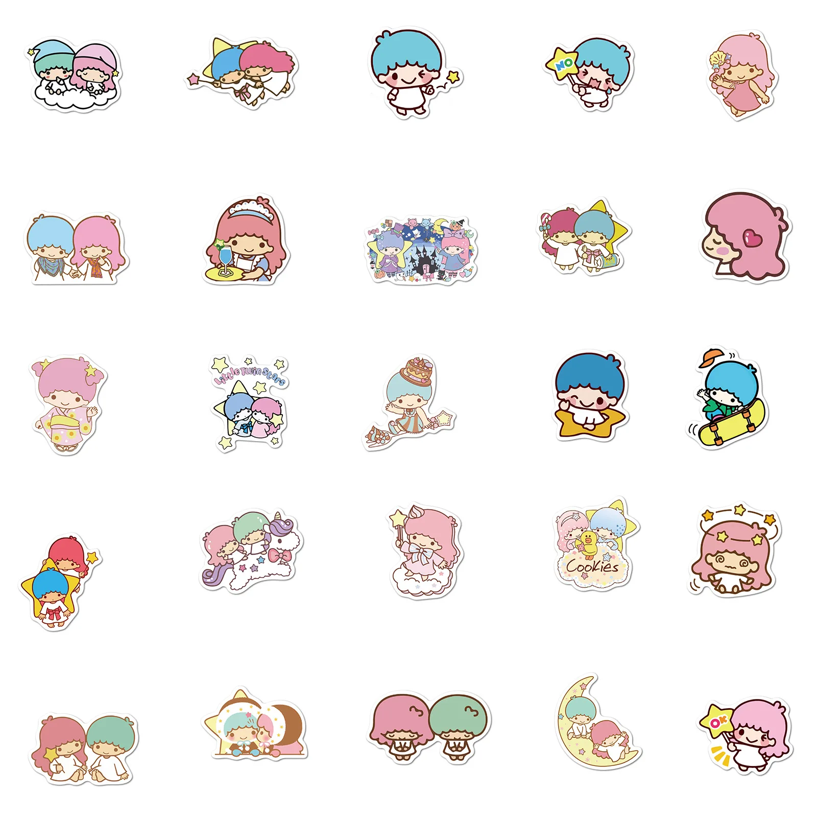 

10/50/100 Pcs/Lot Cute Cartoon Gemini Stickers Graffiti Waterproof Skateboard Travel Suitcase Phone Laptop Luggage Kids