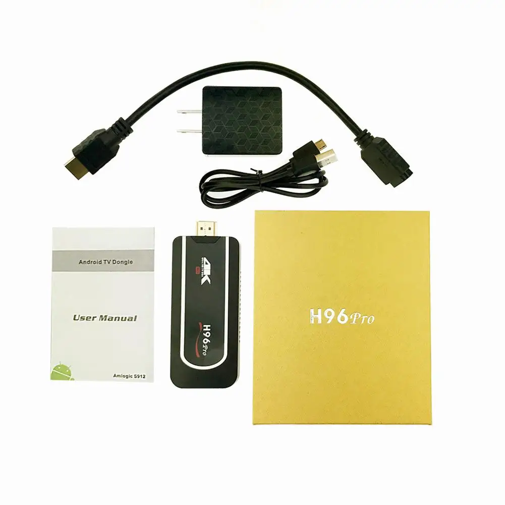 Android TV Stick H96 Pro Studyset 7 1 Box Mini PC Amlogic S912 Восьмиядерный 64 бит True 4K HDR адаптер для Smart |