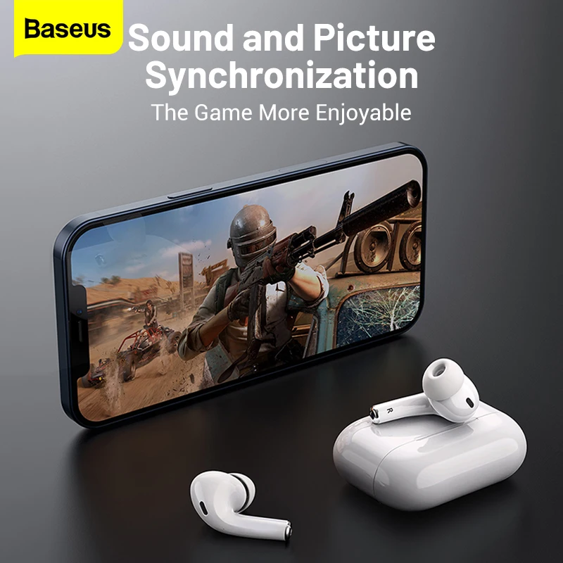 baseus w3 tws true wireless headphones bluetooth earphones with mic handfree earbuds for iphone xiaomi huawei gamer headset free global shipping