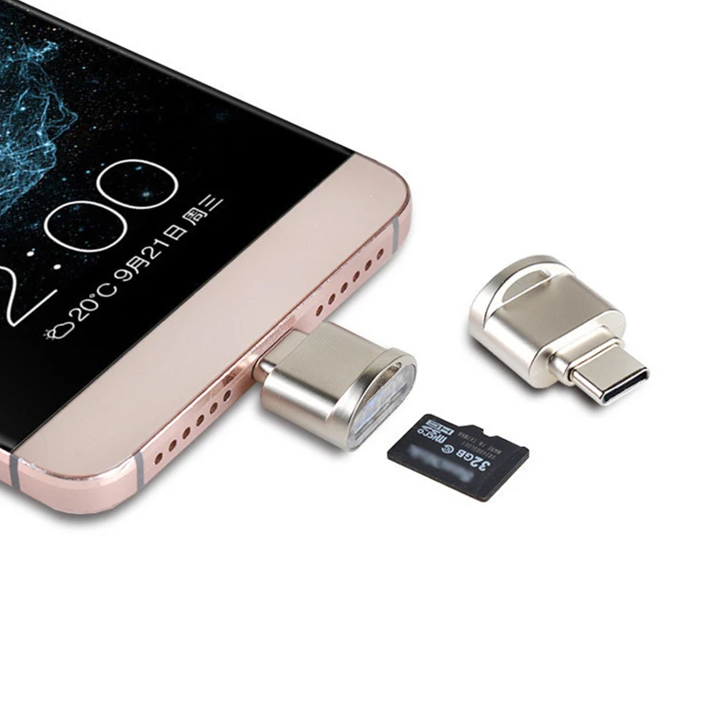 Универсальный адаптер GloryStar Mini Type C Micro TF SD устройство для чтения карт памяти OTG USB