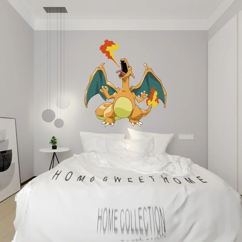 Наклейка на стену с покемоном Пикачу украшение для детской комнаты граффити