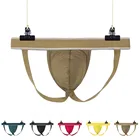 Трусы-танга мужские с большим мешочком для пениса, пикантное нижнее белье с открытой спиной, дышащие трусы-джоки с прорезями, защитные трусы для карате, уха