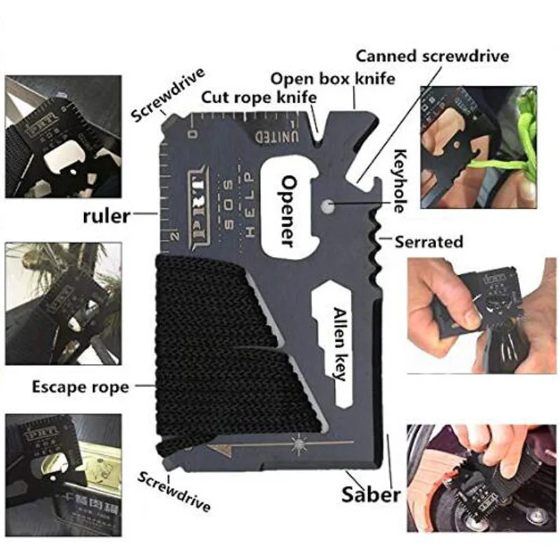 Outdoor Gadget 11 in 1 Survival Gear Kits SOS EDC Emergency Tools and Everyday Carry Kit | Спорт и развлечения
