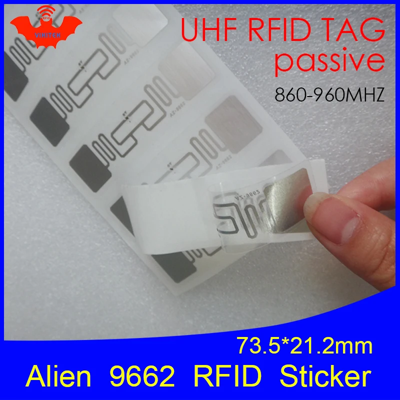 Фото UHF rfid-метка, наклейка Alien 9662, влажная инкрустация 915 МГц 900 868 МГц 860-960 МГц Higgs3 EPCC1G2 6C, умная адэнсивная пассивная rfid-метка №1