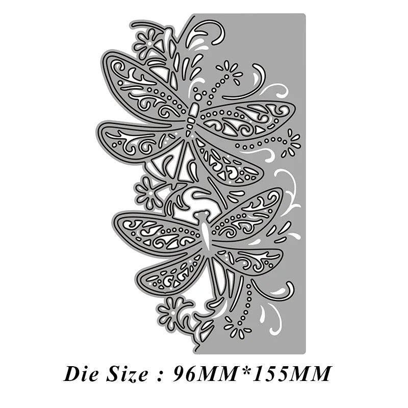 

Dragonfly Lace Frame New Metal Cutting Dies for 2021 Scrapbooking Edge No Stamps Stencil Cuts Crafts Decoration Molds Cutter