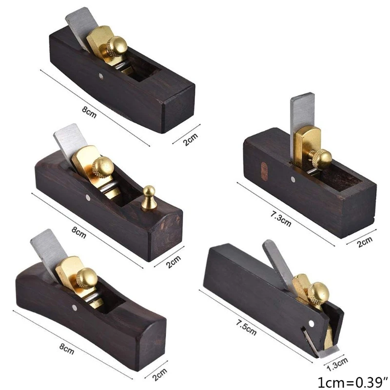 

24BD Portable Wood Hand Planer Ebony Mini Woodworking Plane Carpenter Cutting Tool for Trimming ChamfeEdge Sloping