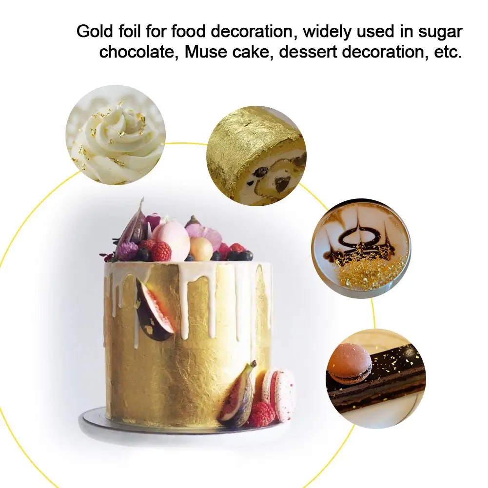 10 мл бутылки съедобный Золотой Фольга Листы Торт украшениях и инструменты маска