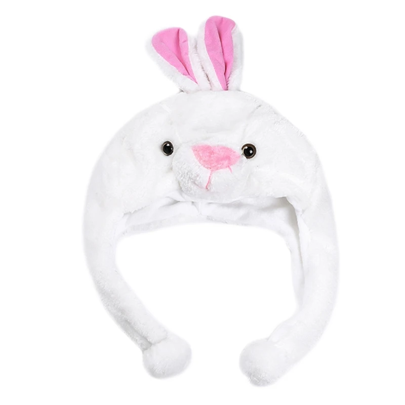 

Kids Cartoon Simulation Animal Plush Hat Thicken Fluffy Warm Pompom Earflap Beanie Cap Stuffed Cosplay Performance Props