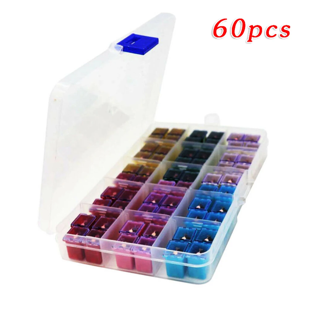 60pcs Fuse Set Foot Square Assortment With Box 20A 25A 30A 40A 50A 60A 32V | Автомобили и мотоциклы
