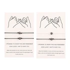 Магнитный черный браслет из галлового камня ручная работа Регулируемый Браслет для пары карт