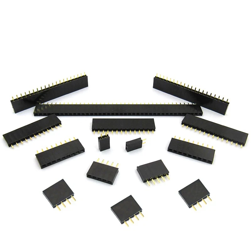 10PCS 2.54mm Single Row Pin Female Header Socket 1*2p 3p 4p 5p 6p 7p 8p 9p 10p 12p 14p 16p 20p 40p Connector | Обустройство дома