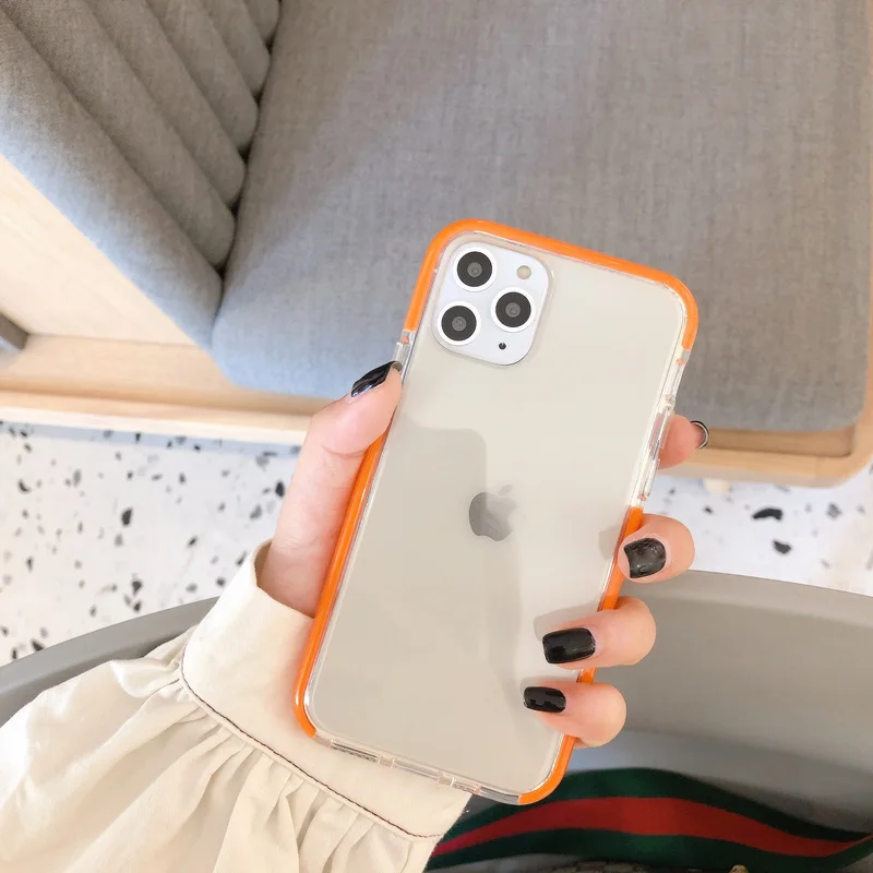 Противоударный карамельный цвет чехол для телефона для iPhone 11 11Pro Max XR XS X XS Max 7 8 6 6S Plus мягкая прозрачная задняя крышка capa