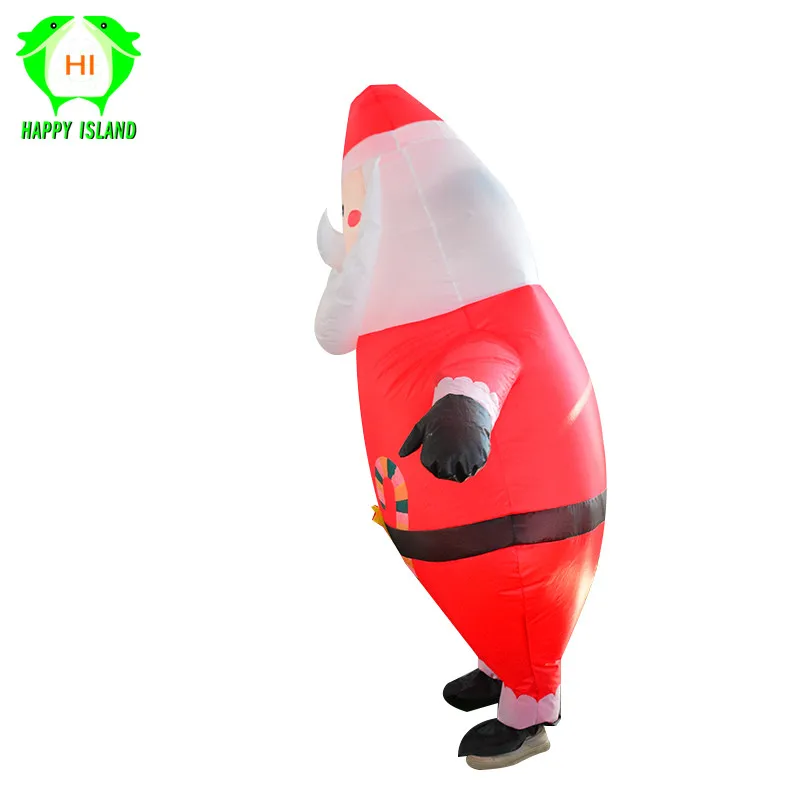 Новый Взрослый красный костюм Санта-Клауса карнавальный надувной