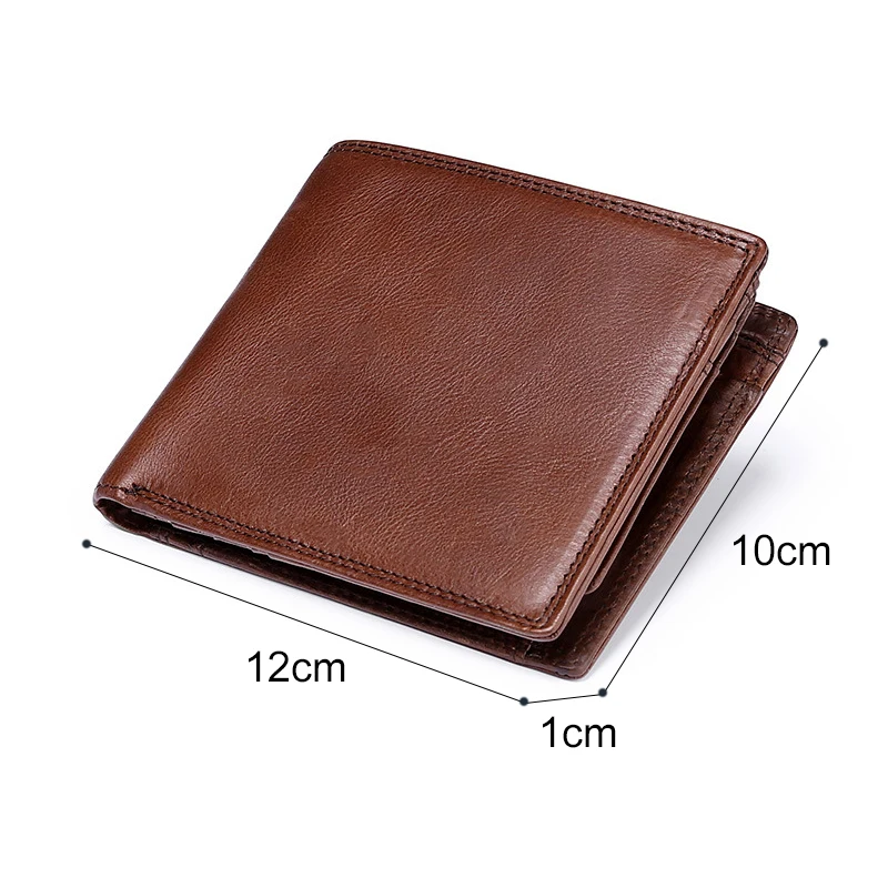 

Leather Wallet Men Short Wallet with Coin Bag Small Mini Wallets Purses First Layer Real Leather Multi-Card Bit Dollar Money Bag