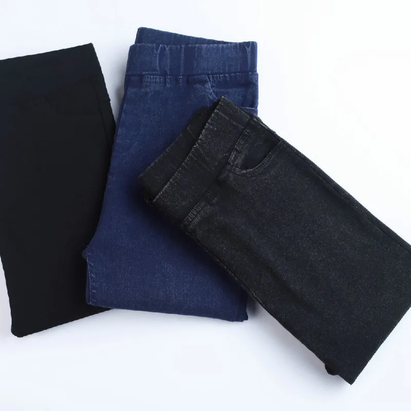 Брюки женские S-6XL с завышенной талией зимние облегающие брюки-карандаш