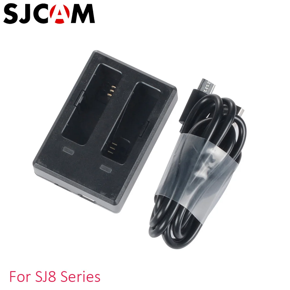 Зарядное устройство SJCAM SJ8 с двумя портами, зарядное устройство, зарядное устройство для SJ8 Pro Plus Air 4 K, Спортивная экшн-камера, оригинальные аксессуары