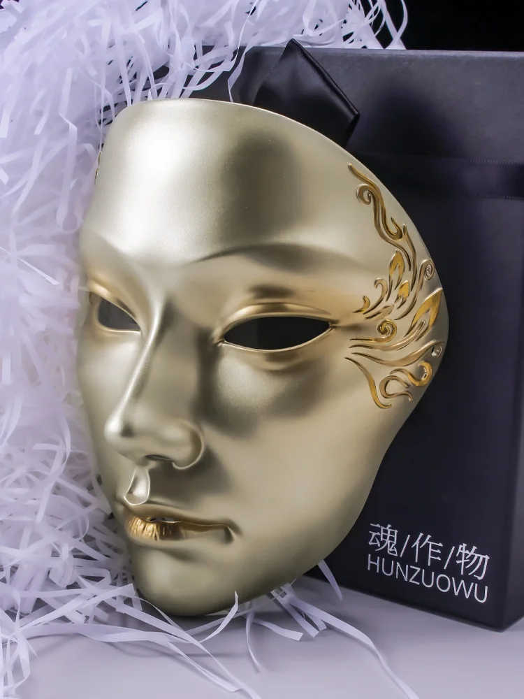 Золотая маска на все лицо для лица аксессуары чехол в китайском стиле подарок