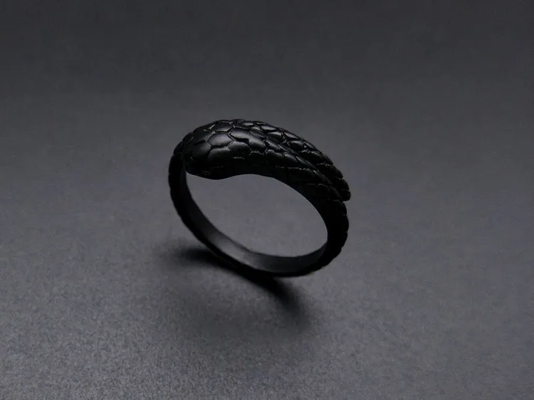 Кольцо в виде змеи мужское регулируемое металлическое кольцо стиле панк