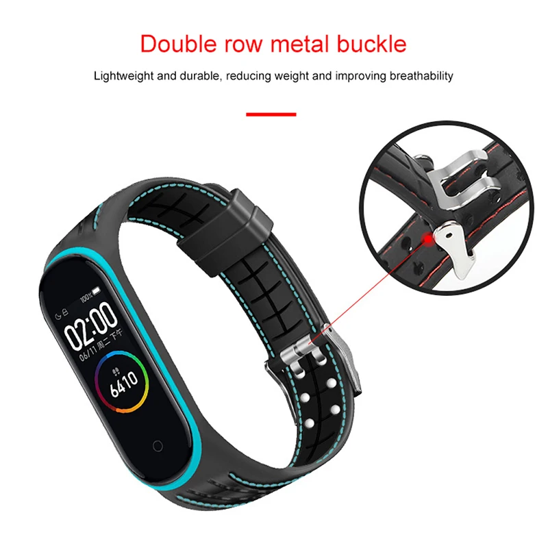 Спортивный силиконовый ремешок для браслета Mi Band 4 на запястье Xiaomi 3 ремешка