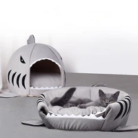dropship pet cat bed soft pet cushion dog house shark for large dogs tent high quality cotton small sleeping bag product items