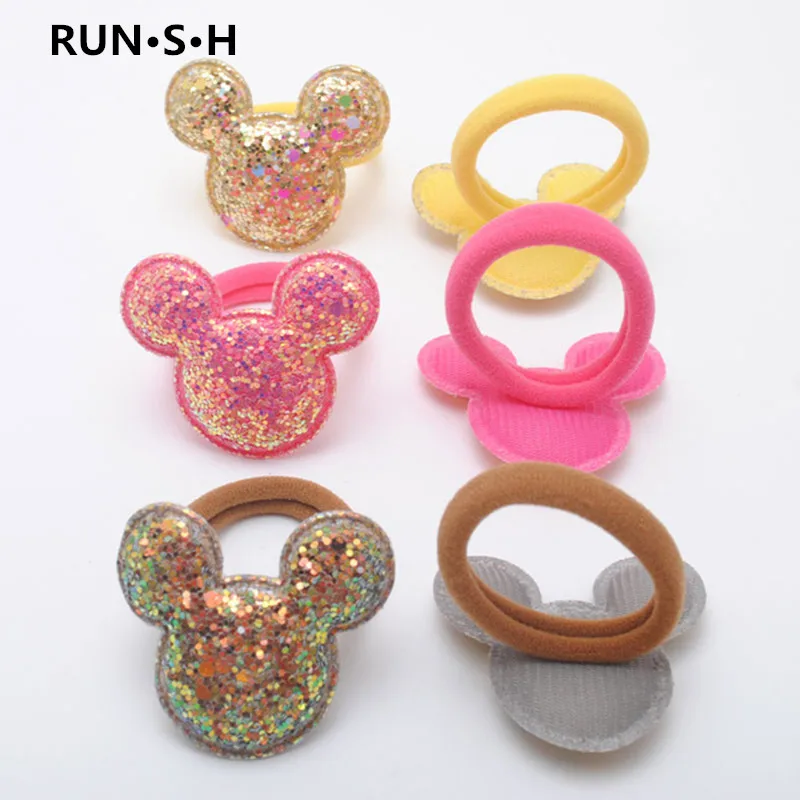 6 шт./компл. для маленьких девочек блестящие ушей МИККИ Мауса Заколки волос