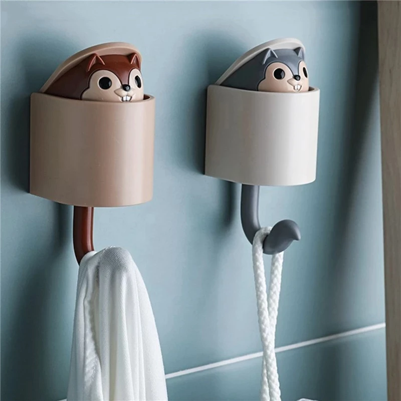 

Креативный домашний декор с изображением животных из мультфильма «БелКА», прикрывающий крючок для хранения в ванной и кухне, настенные крю...