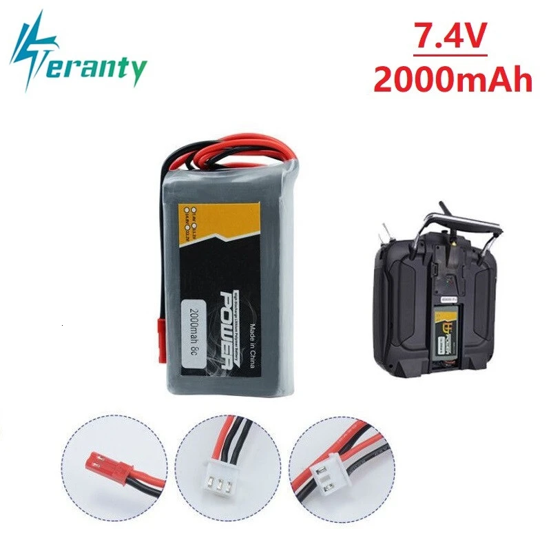 Оригинальный Rc Lipo аккумулятор 2S 7 4 V 2000MAH батарея для перемычки T16 с открытым