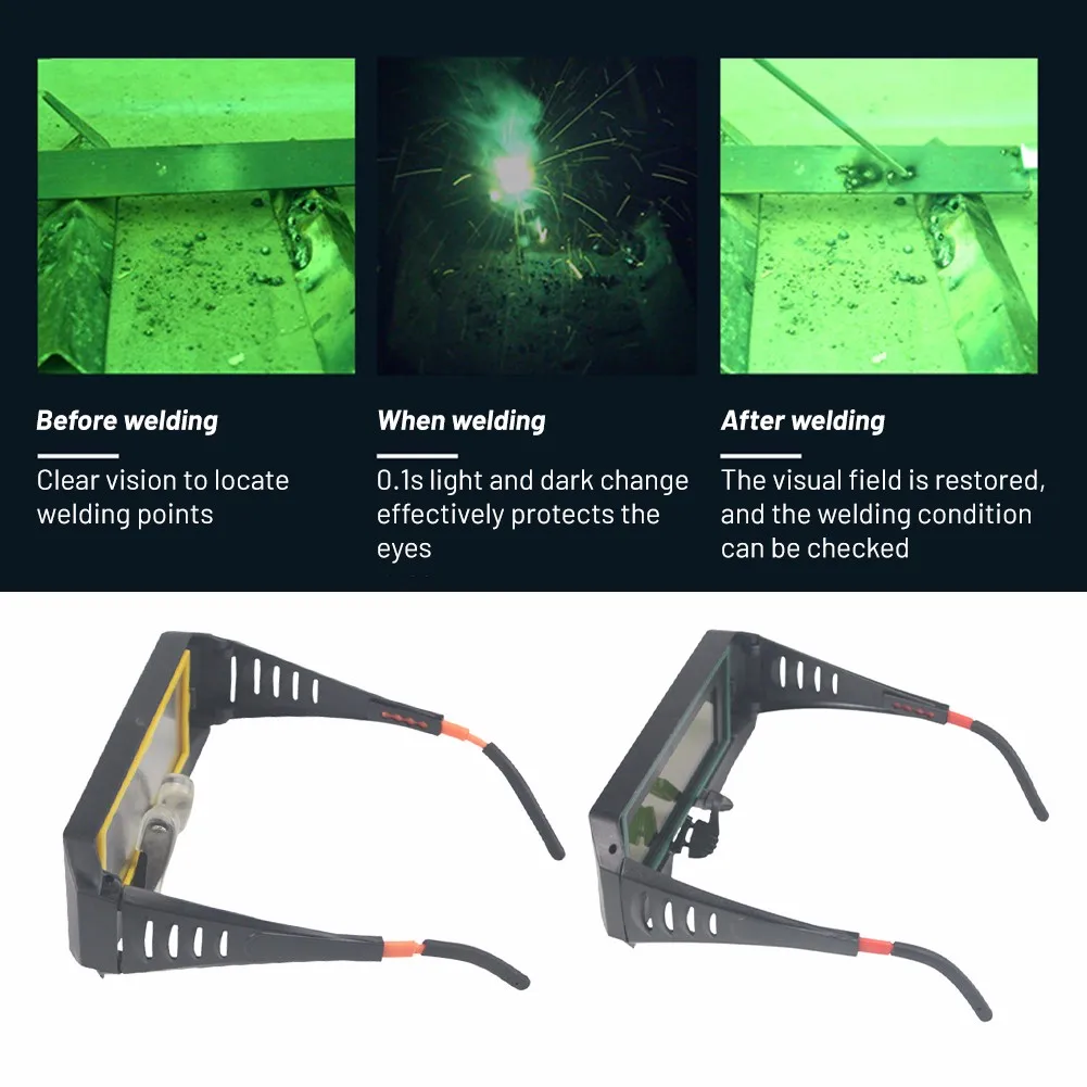 

PVC + LCD Glass Welding Goggles Auto Darkening Welding Helmet Soldering Goggles Welder Glasses Labor Equipment For Welding Work