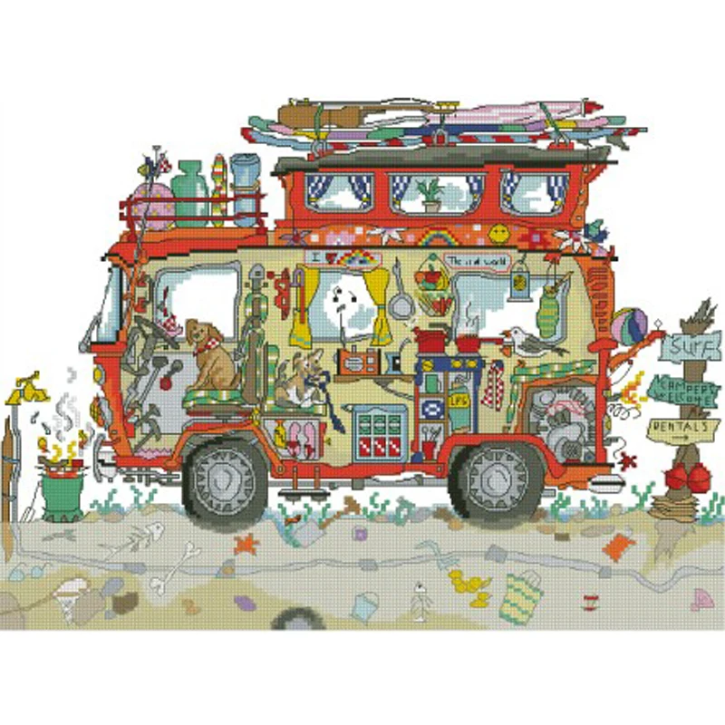 Высококачественный Набор для вышивки крестиком bothy thread набор резки Thru' Camper