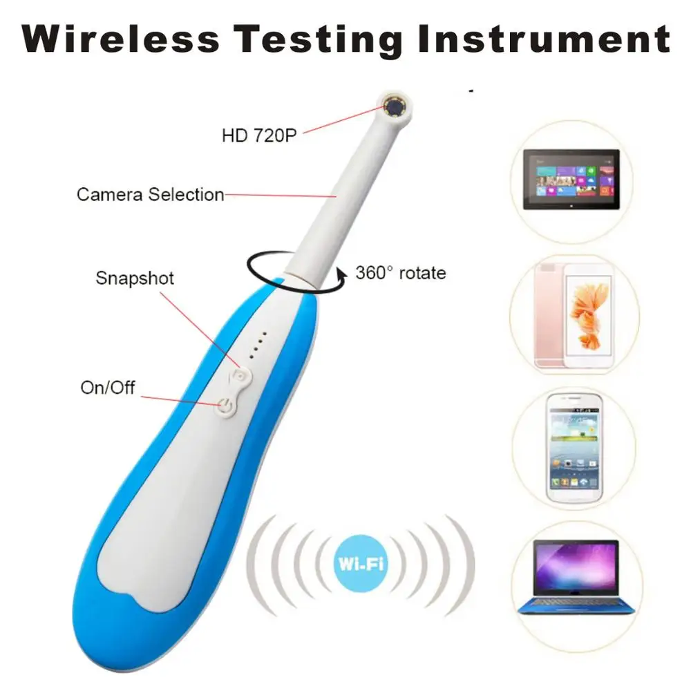 Беспроводной стоматологический HD интраоральный эндоскоп с Wi Fi камера устройство
