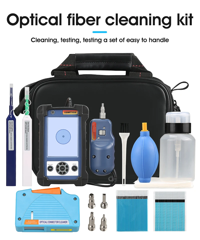 

Fiber Optic Cleaning Kit With inspection Video microscope inspection probe 1.25/2.5 mm Cleaner Pen Cleaner box