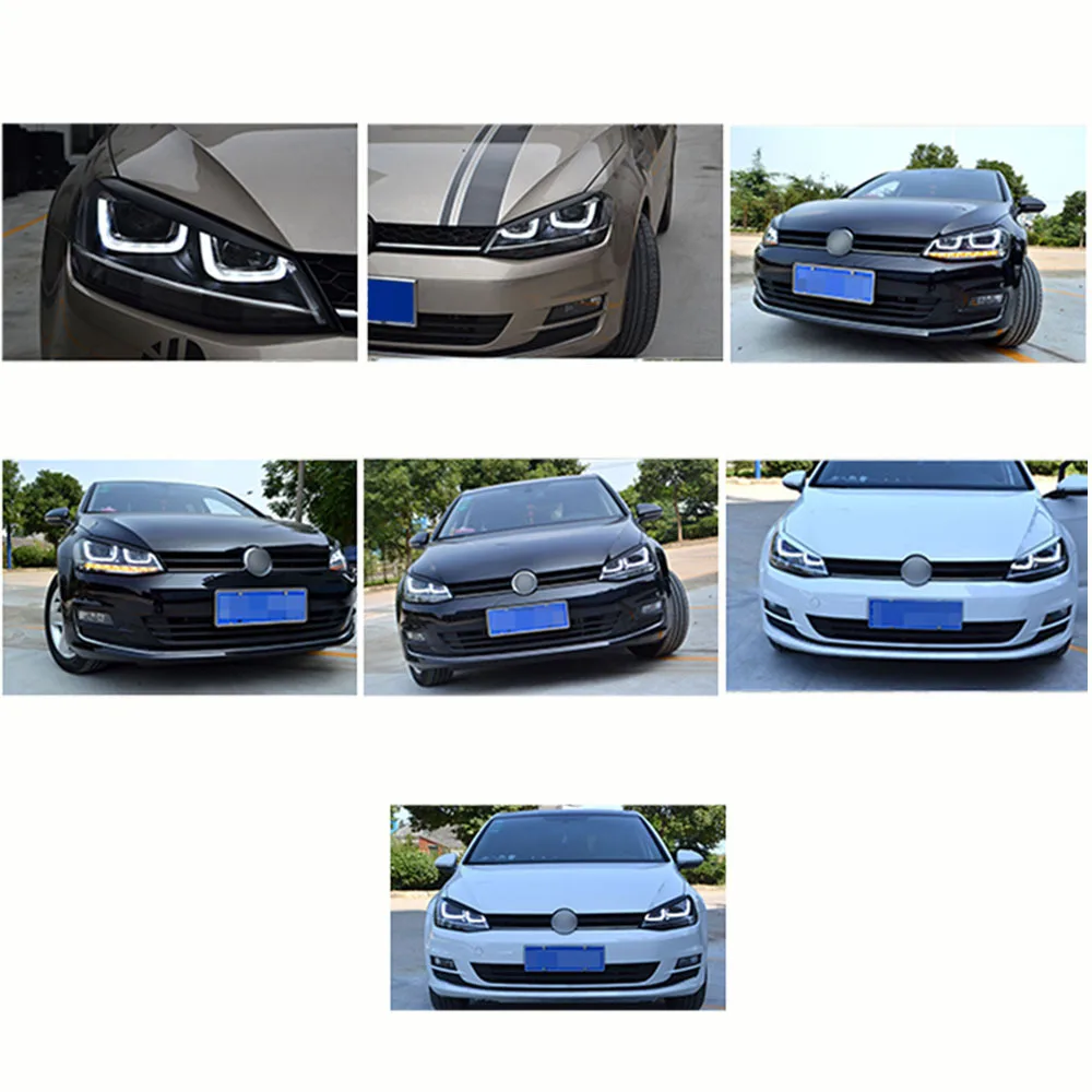 1pc Headlights Eyebrow Eyelids Trim Stickers Cover for Volkswagen VW Golf 7 MK7 GTI R Rline Accessories Car Styling New | Автомобили и