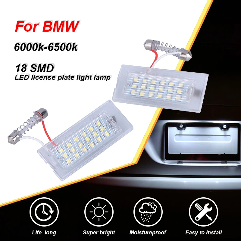 1 пара ошибок светодиодный для BMW номерной знак света лампы E39 E60 E82 E90 E92 E93 M3 E70 X5 E61