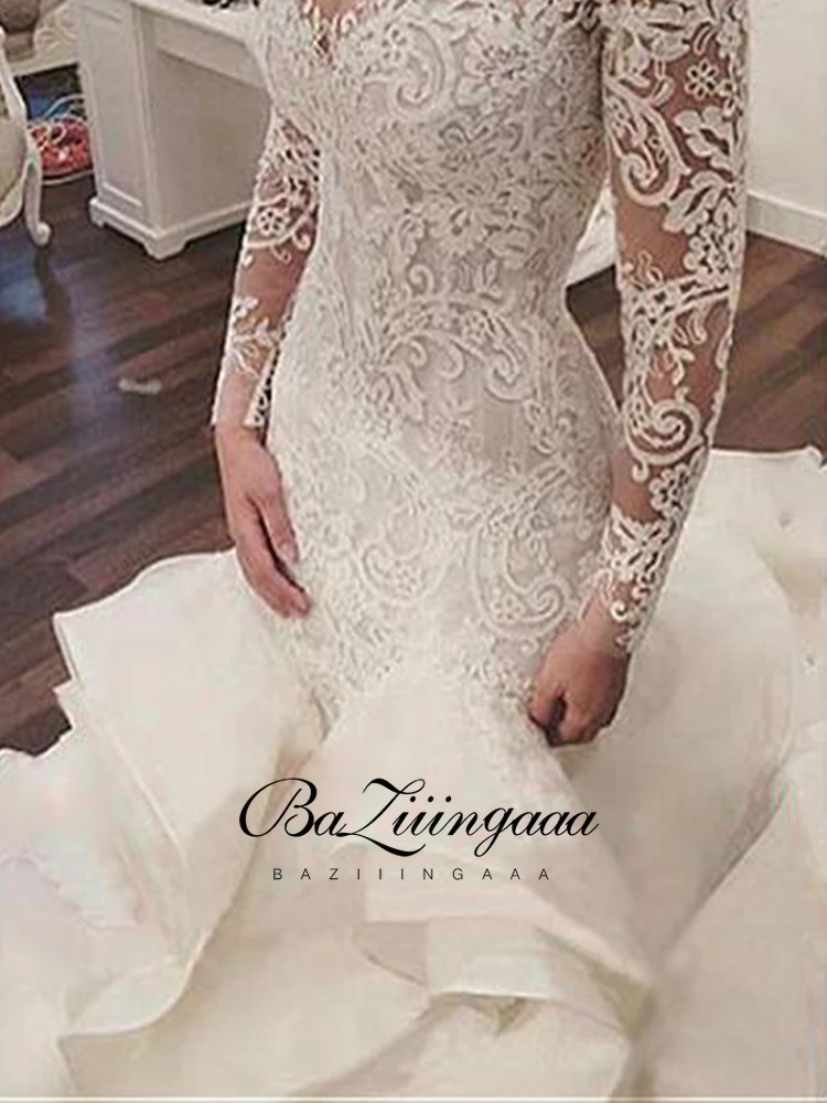 

BAZIIINGAAA Simple Wedding Dress Lace Little Beading Strapless Dress Luxury WeddingGowns Bridal Can Be Washed Bride Dresses