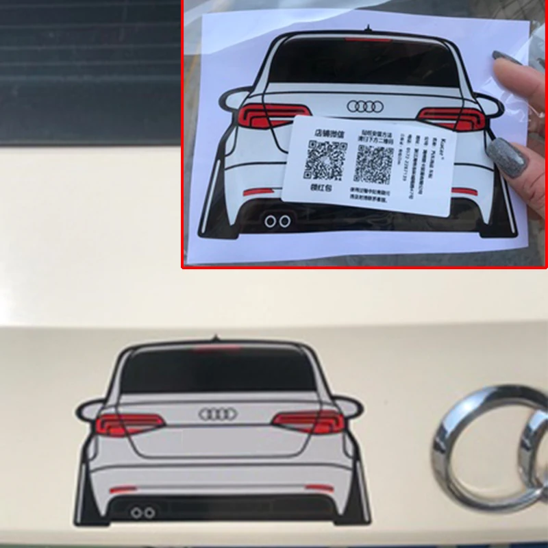 Автомобильные наклейки для Audi A3 8V 8P Sline S3 RS3 задний багажник ветровое стекло