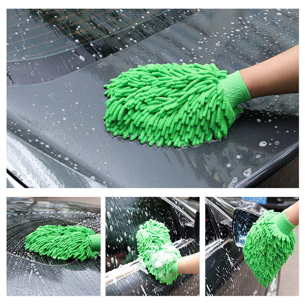 Перчатка для мытья машины JUNGLEFLASH ультратонкое волокно шенилловая микрофибра