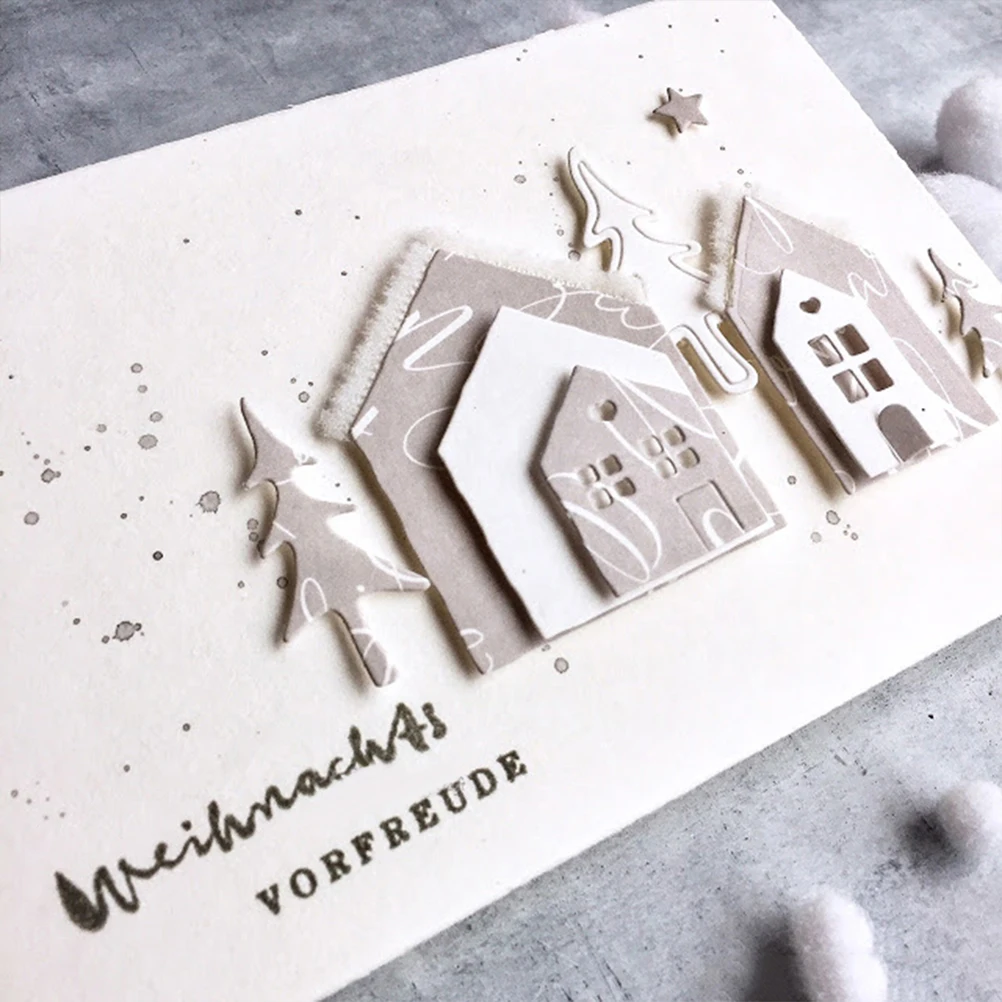 3 шт. металлические штампы для резки рождественской елки и Скрапбукинг тиснение