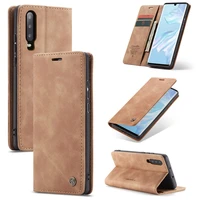 case for huawei p30 leather magnetic wallet flip cover credit card slots stand shockproof full protective cover for huawei p30