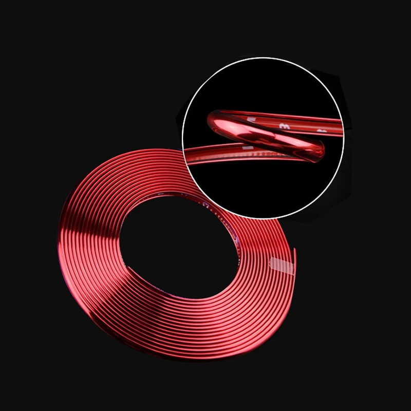 Универсальный красный 8 м автомобильный ободок для колес обода шин защитная