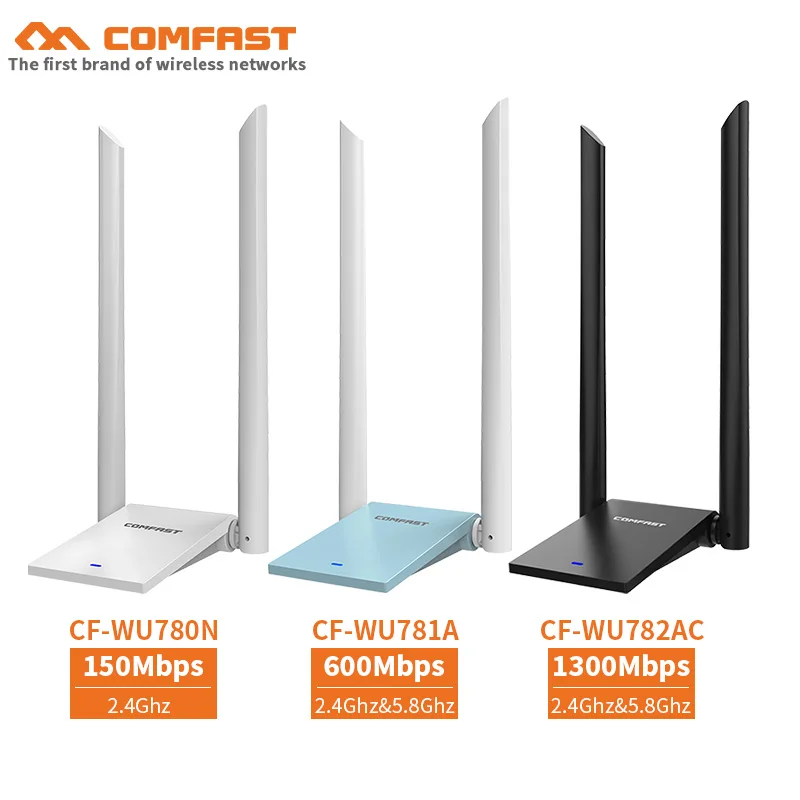 802 11 a/b/n/g/ac высокой мощности USB 3 0 беспроводной Wifi адаптер ПК 150 ~ 1300 Мбит/с Wlan