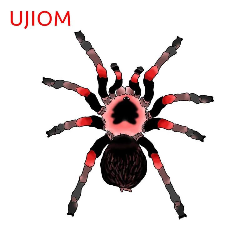 Наклейки на стену UJIOM с рисунком красного колена тарантула, декоративные водонепроницаемые наклейки, аксессуары для комнаты, домашний декор, художественные ПВХ наклейки