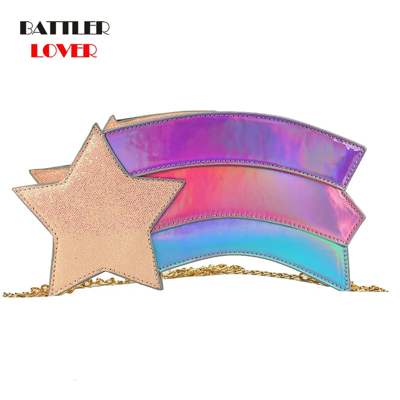 

Novel Shooting Star Shape Purses And Handbags For Women Cartoon Sequins Crossbody Bag Girls Clutch Bag Fashion Casual Pouch 2021