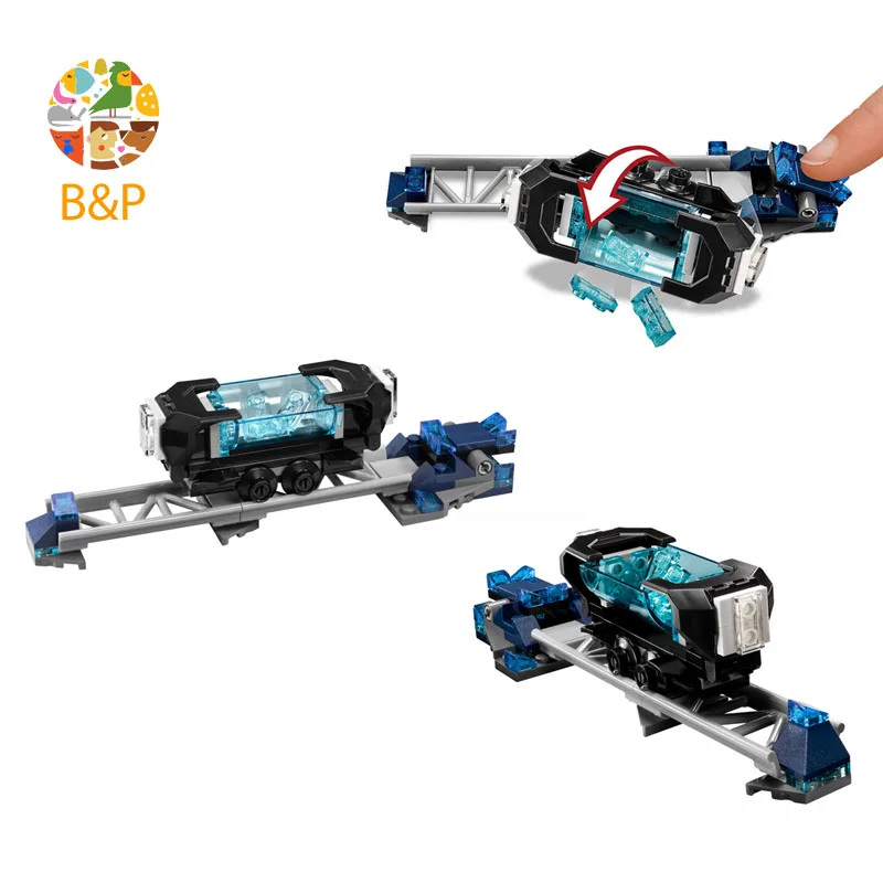 76099 247 шт. серия супер героев Черная пантера носорог по шахте модель строительные