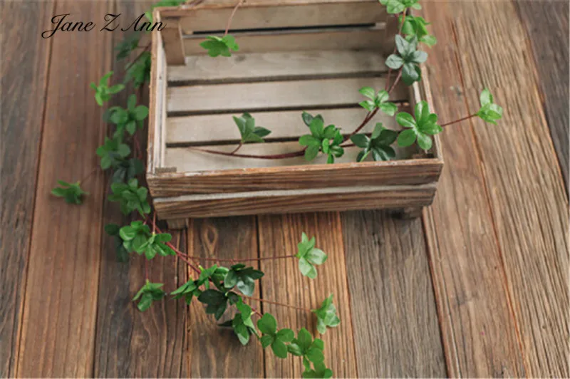 Mori green leaf-enredaderas multicarne, ramas de vid, plantas verdes, simulaci&oacute;n de flores de pl&aacute;stico, accesorios de fotograf&iacute;a para beb&eacute;s y reci&eacute;n nacidos-5