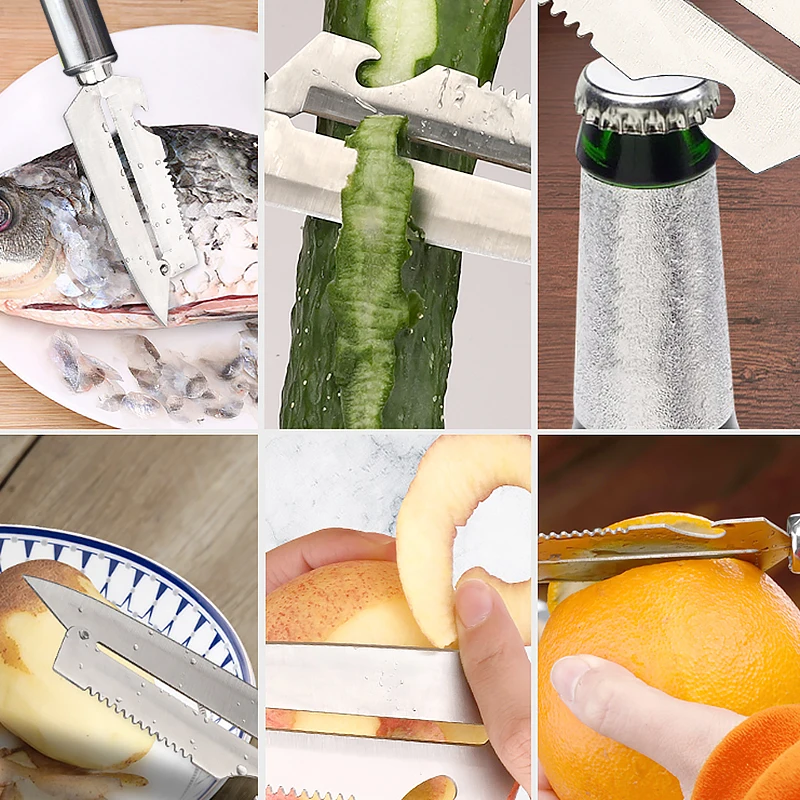 Модные Многофункциональные кухонные ножи из нержавеющей стали для чистки