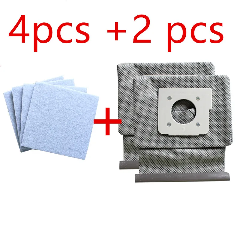 

4*motor cotton filter +2*Washable LG vacuum cleaner bags dust bag replace for LG V-743RH V-2800RH V-2800RB V-2800RY V-2810
