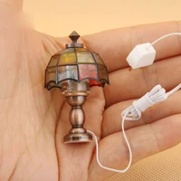 112 dollhouse miniature colored shade reading lamp light bedroom furniture diy a0na