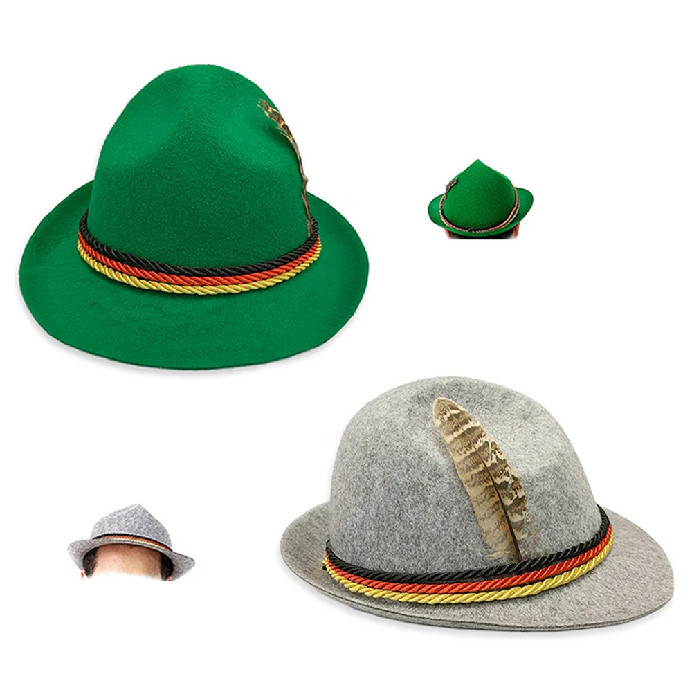 Мужская шляпа на Октоберфест немецкое Искусственное перо украшение для вечерние