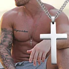 Модное классическое мужское ожерелье с крестом цепочка из нержавеющей стали ожерелье с кулоном для мужчин ювелирное изделие подарок 2021